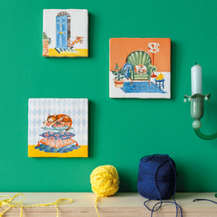 Carreau de céramique - Sleepy cat