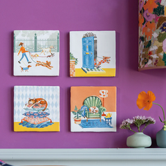 Carreau de céramique - Sleepy cat