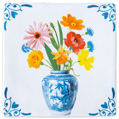 Carreau de céramique - A vase with love & bliss