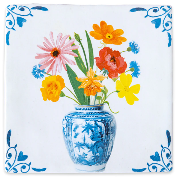 Carreau de céramique - A vase with love & bliss