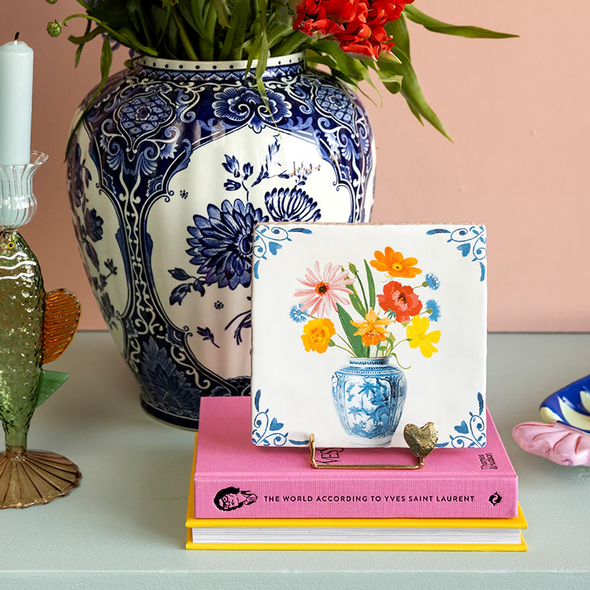 Carreau de céramique - A vase with love & bliss