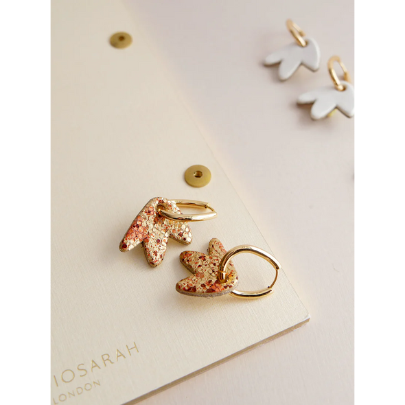 Boucles d'oreilles Bilbao - Or craquelé