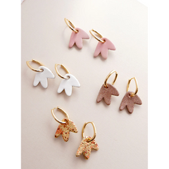 Boucles d'oreilles Bilbao - Or craquelé