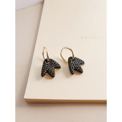 Boucles d'oreilles Bilbao - Noir résille