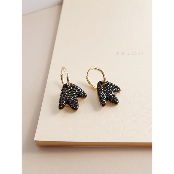 Boucles d'oreilles Bilbao - Noir résille