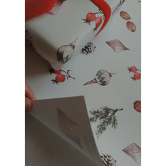 Set de 3 papiers cadeaux kraft -  Décorations Noël papier blanc