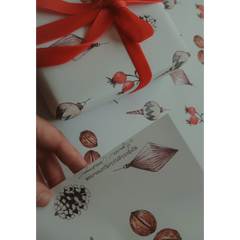 Set de 3 papiers cadeaux kraft -  Décorations Noël papier blanc