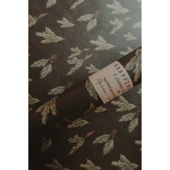 Set de 3 papiers cadeaux kraft -  Branches vertes