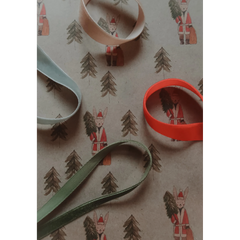 Set de 3 papiers cadeaux kraft -  Lapins et sapins