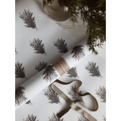 Set de 3 papiers cadeaux kraft -  Epicéa papier blanc