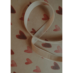 Ruban de velours beige