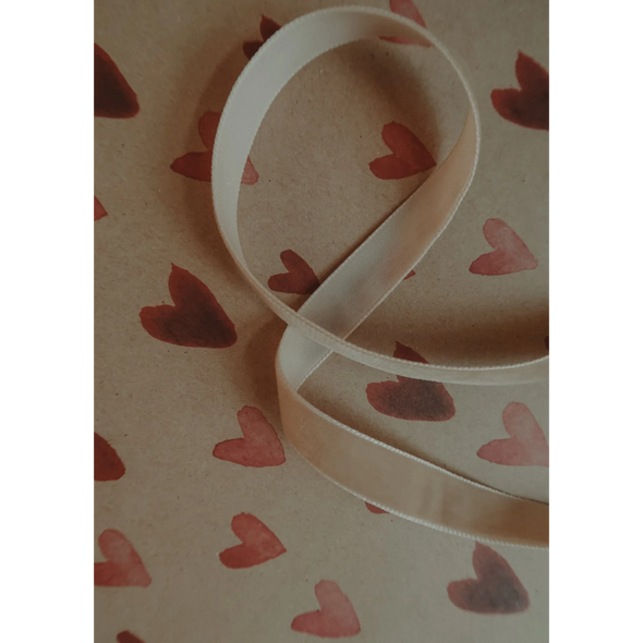 Ruban de velours beige