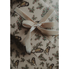 Ruban de velours beige