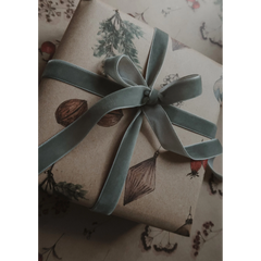 Ruban de velours vert sauge