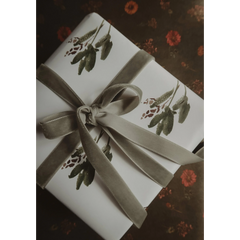 Ruban de velours vert sauge