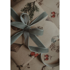 Ruban de velours vert sauge