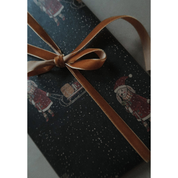 Ruban de velours moutarde