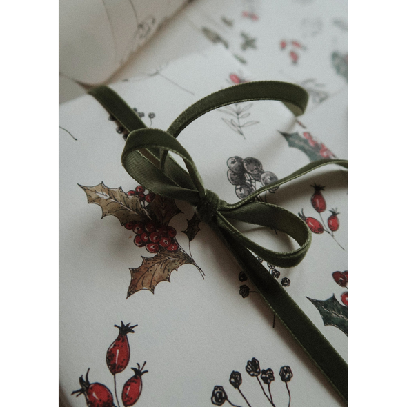 Ruban de velours vert