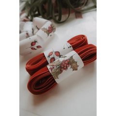 Ruban de velours rouge-brun