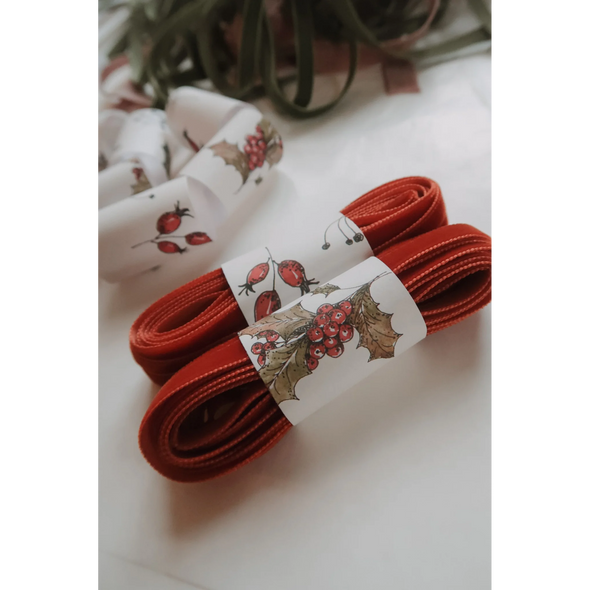 Ruban de velours rouge-brun