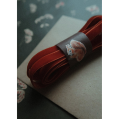 Ruban de velours rouge-brun
