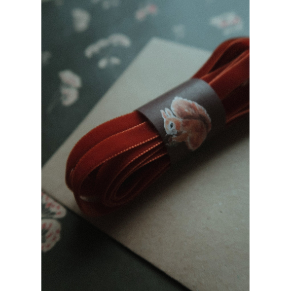 Ruban de velours rouge-brun