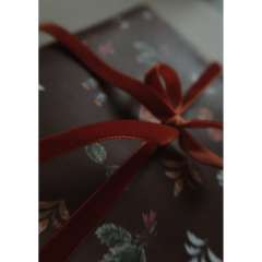 Ruban de velours rouge-brun