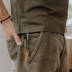 Porte-clés en bois - Skis