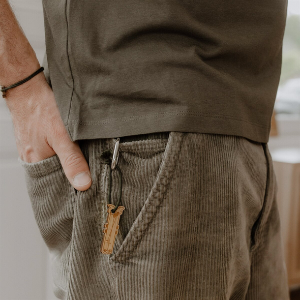 Porte-clés en bois - Skis