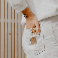 Porte-clés en bois - Hérisson