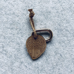 Porte-clés en bois - Hérisson