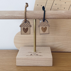 Porte-clés en bois - Maison