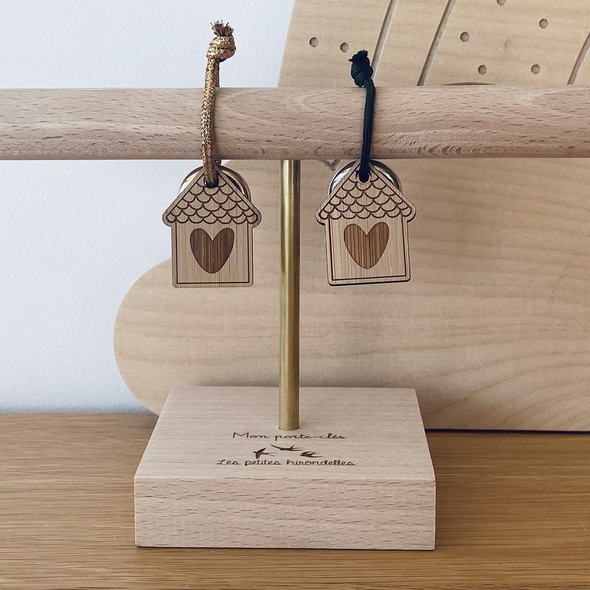 Porte-clés en bois - Maison