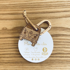 Porte-clés en bois - Bus