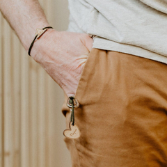 Porte-clés en bois - Coeur Papa