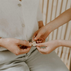 Porte-clés en bois - Coeur Tata