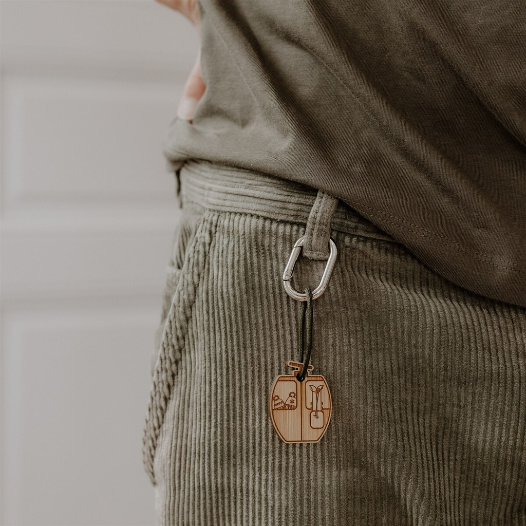 Porte-clés en bois - Télécabine