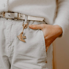 Porte-clés en bois - Hirondelle