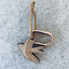 Porte-clés en bois - Hirondelle