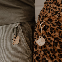 Porte-clés en bois - Ours