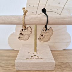Porte-clés en bois - Ours