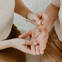 Porte-clés en bois - Super Maman