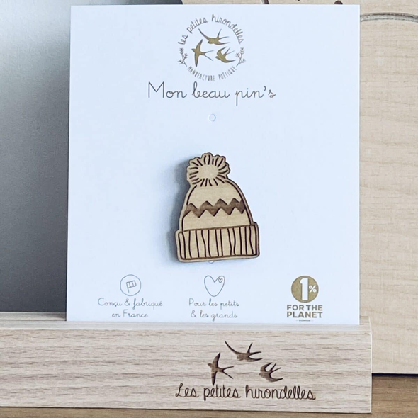 Pin's en bois - Bonnet