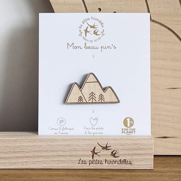 Pin's en bois - Montagne
