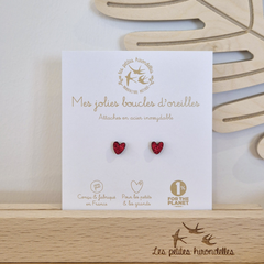 Boucles d'oreilles pailletées - Coeur