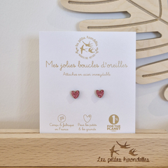 Boucles d'oreilles pailletées - Coeur