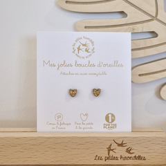 Boucles d'oreilles pailletées - Coeur