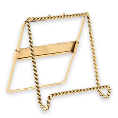 Support sur pied doré - Torsadé