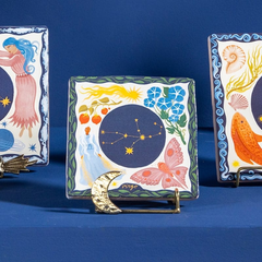 Support sur pied doré - Lune