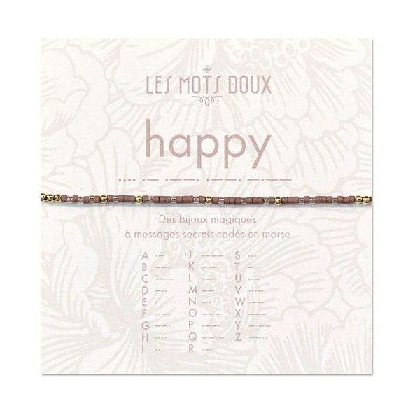 Bracelet code morse "Happy"